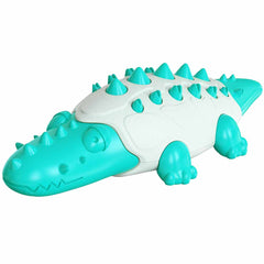 Light Blue Crocodile Shape Tough Teething Toys for Dogs
