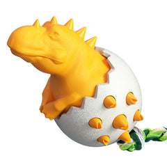 Presents For Paws Orange Dinosaur Egg Tough Dog Toy - TPR