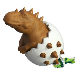 Presents For Paws Brown Dinosaur Egg Tough Dog Toy - TPR