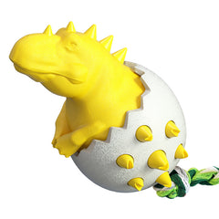 Presents For Paws Yellow Dinosaur Egg Tough Dog Toy - TPR