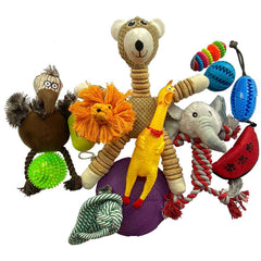 Large Customised Dog Toy selection of 15 Different Toys Presents For Paws
