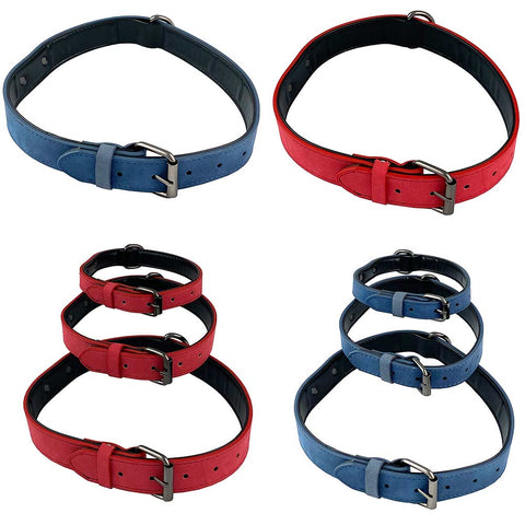 Suede Collars - Pink and Blue - 3 Sizes - Limited Edition!