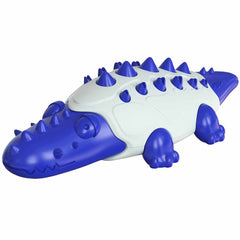 Navy Blue Crocodile Shape Tough Teething Toys for Dogs