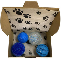 Blue Tough Balls for Dogs. TPR and Natural Rubber for +15kg Dogs
