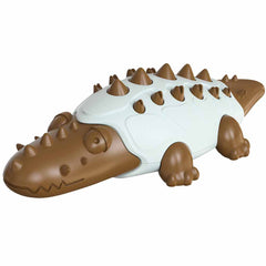 Brown Crocodile Shape Tough Teething Toys for Dogs