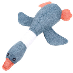 Blue Linen Duck Toy - Presents For Paws
