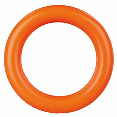 Orange Natural Rubber Tough Dog Chew Ring - 9cm Presents For Paws