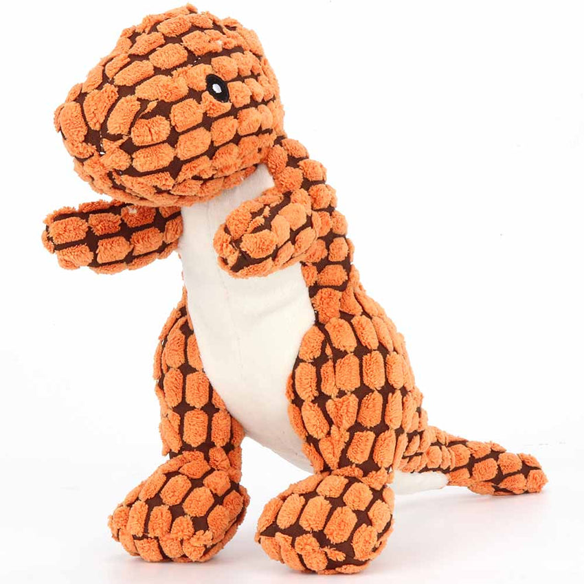 Orange Dinosaur Plush Toy - Presents For Paws